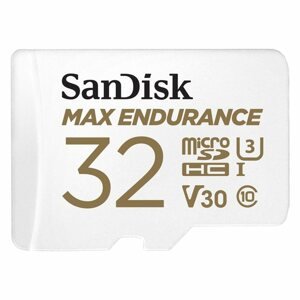 Memóriakártya SanDisk microSDHC 32GB Max Endurance + SD adapter