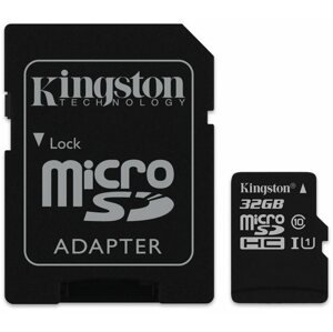 Memóriakártya Kingston MicroSDHC 32GB UHS-I U1 + SD adapter