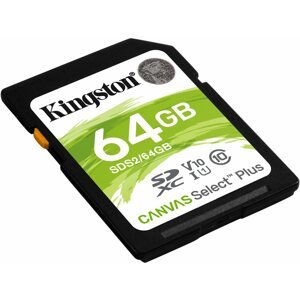 Memóriakártya Kingston Canvas Select Plus SDXC 64GB Class 10 UHS-I