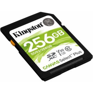 Memóriakártya Kingston Canvas Select Plus SDXC 256GB Class 10 UHS-I