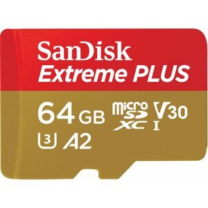 Memóriakártya SanDisk microSDXC 64 GB Extreme PLUS + Rescue PRO Deluxe + SD adapter