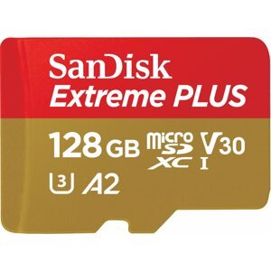 Memóriakártya SanDisk microSDXC 128 GB Extreme PLUS + Rescue PRO Deluxe + SD adapter