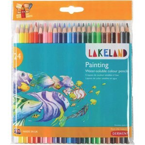 Színes ceruza DERWENT Lakeland Painting, hatszögletű, 24 szín