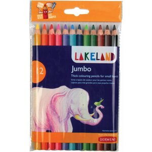Színes ceruza DERWENT Lakeland Jumbo Colouring, hatszögletű, 12 szín