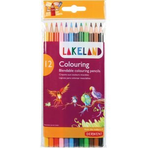 Színes ceruza DERWENT Lakeland Colouring, kerek, 12 szín
