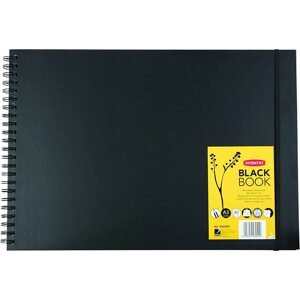 Vázlattömb DERWENT Black Book A3 / 40 lap / 200g/m2