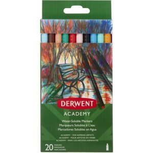 Filctoll DERWENT Academy Markers Water-Soluble 20 szín