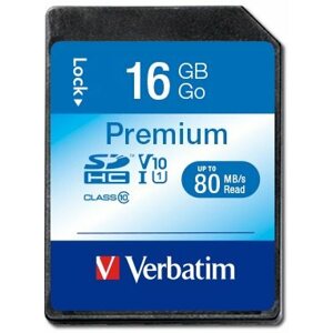 Memóriakártya VERBATIM Premium SDHC 16GB UHS-I V10 U1