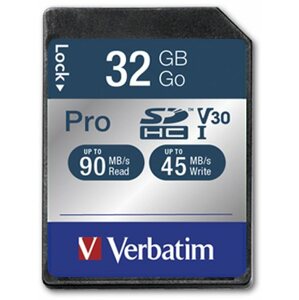 Memóriakártya VERBATIM Pro SDHC 32 GB