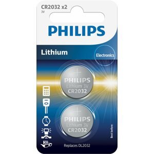 Gombelem Philips CR2032P2 elem, 2 darabos csomag