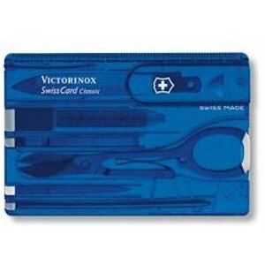 Multitool Victorinox Swiss Card Classic Translucent kék