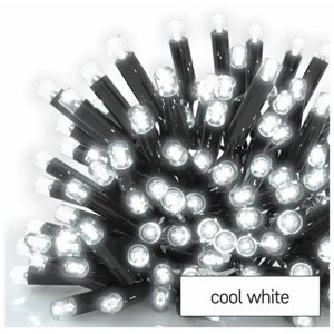 Fényfüzér EMOS Profi LED összekötő lánc fekete - jégcsapok, 3 m, kültéri, hideg fehér