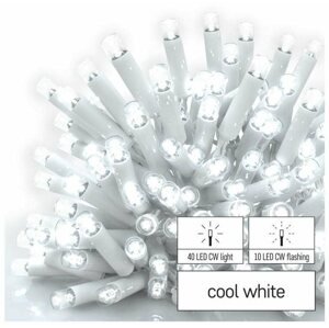 Fényfüzér EMOS Profi LED összekötő lánc villogó fehér - jégcsapok, 3 m, kültéri, hideg fehér