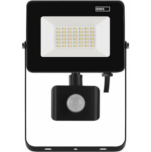 LED reflektor EMOS LED-es reflektor SIMPO mozgásérzékelővel, 30 W, fekete, semleges fehér