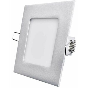 LED panel EMOS LED panel 120 × 120, négyzet alakú beépített ezüst, 6W semleges fehér
