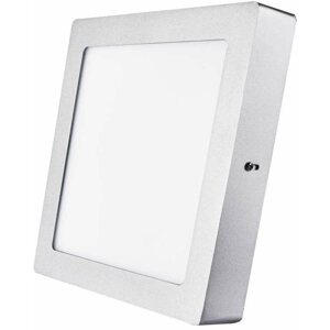 LED panel EMOS LED panel 224 × 224, négyzet alakú felületre szerelhető ezüst, 18W természetes fehér