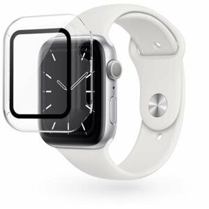 Okosóra tok Epico Apple Watch 4/5/6/SE (44 mm) edzett üveg tok - átlátszó