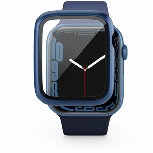 Okosóra tok Epico Apple Watch 7 (45 mm) edzett üveg tok - kék
