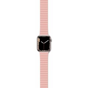 Szíj Epico Apple Watch 42mm / 44mm / 45mm mágneses szíj - rózsaszín/szürke