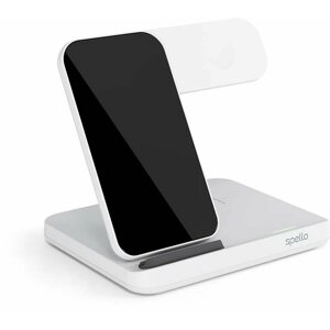 Bezdrátová nabíječka Spello by Epico 3in1 bezdrátový nabíjecí stojánek pro Samsung - bílá