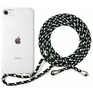 Telefon tok Epico Nake String Case iPhone 7/8 / SE - fehér átlátszó / fekete-fehér
