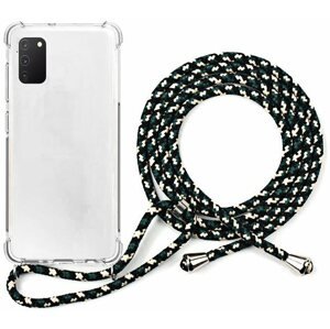 Telefon tok Epico Nake String Case Samsung Galaxy A41 fehér átlátszó / fekete-fehér tok