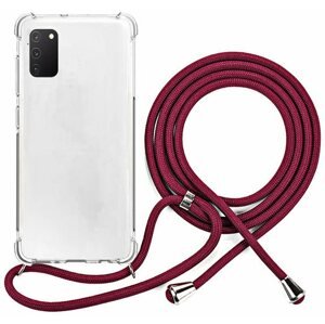 Telefon tok Epico Nake String Case iPhone 12 Samsung Galaxy A41 fehér átlátszó / piros tok