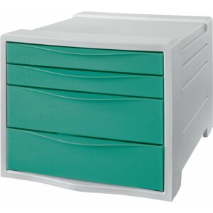Fiókos doboz ESSELTE Colour Breeze A4, 4 rekesz, zöld