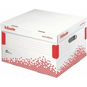 Archiváló doboz Esselte Speedbox 43.3 x 26.3 x 36.4 cm, fehér-piros