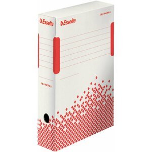 Archiváló doboz Esselte Speedbox 8 x 25 x 35 cm, fehér-piros
