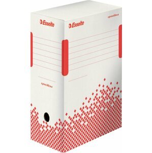 Archiváló doboz Esselte Speedbox 15 x 25 x 35 cm, fehér-piros