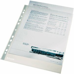 Irattartó fólia ESSELTE PREMIUM A4/105 mikron, fényes - 100 darabos csomagban