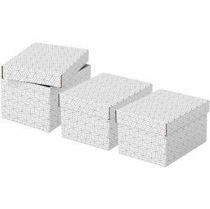 Archiváló doboz ESSELTE Home S méret 20 x 15 x 25.5 cm, fehér - 3 darabos készlet