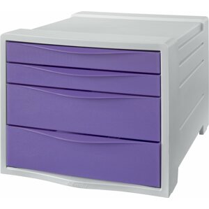 Fiókos doboz ESSELTE Colour Breeze A4, 4 fiókos, levendula színű