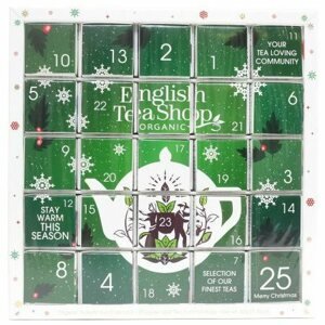 Tea English Tea Shop Zöld adventi naptár Puzzle 48 g, 25 db bio ETS25