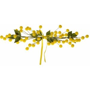 Művirág EverGreen mimóza - függő dekoráció, szélessége 43 cm, sárga színű