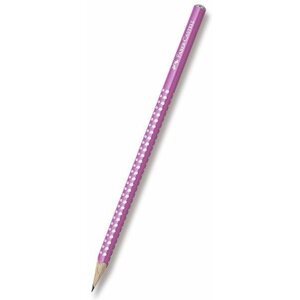 Ceruza FABER-CASTELL Sparkle B háromszög alakú, sötét rózsaszín