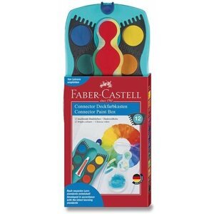 Vízfesték FABER-CASTELL Connector Turquoise, 12 szín