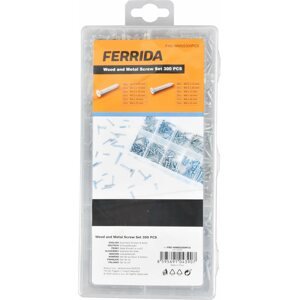Szerelőanyag készlet FERRIDA Wood and Metal Screw Set 300 PCS