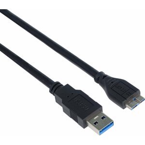 Adatkábel PremiumCord USB 3.0 adatkábel A-microB 5m, fekete