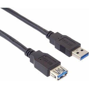 Adatkábel PremiumCord USB 3.0 hosszabbító AA fekete 5 m