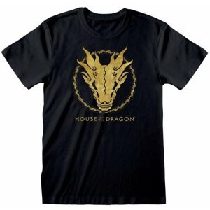 Póló House of The Dragon - Arany tinta koponya - tričko L