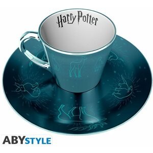 Bögre Harry Potter - Patronus - porcelán bögre csészealjjal