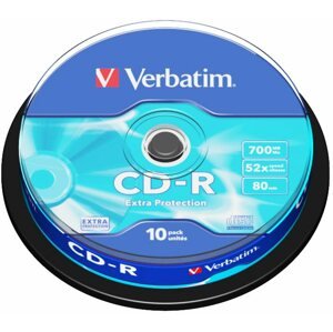 Média Verbatim CD-R DataLife Protection 52x, 10 db cakebox