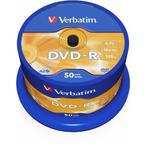 Média Verbatim DVD-R 16x, 50ks cakebox
