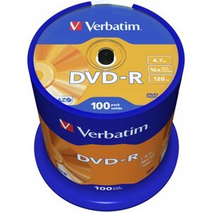 Média Verbatim DVD-R 16x, 100 db, cakebox