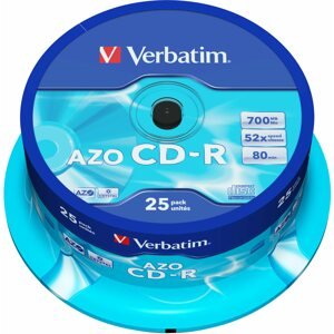 Média VERBATIM CD-R 80 52x CRYST. spindl 25db/csomag