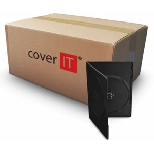 CD/DVD tok COVER IT doboz: 2 db 7 mm-es vékony fekete doboz - 100db-os doboz