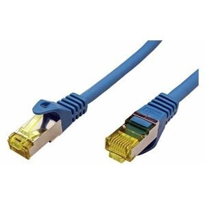 Hálózati kábel OEM S/FTP Cat 7 patch kábel, RJ45 csatlakozókkal, LSOH, 0.25m, kék