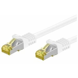 Hálózati kábel OEM S/FTP Cat 7 patch kábel, RJ45 csatlakozókkal, LSOH, 10 m, fehér